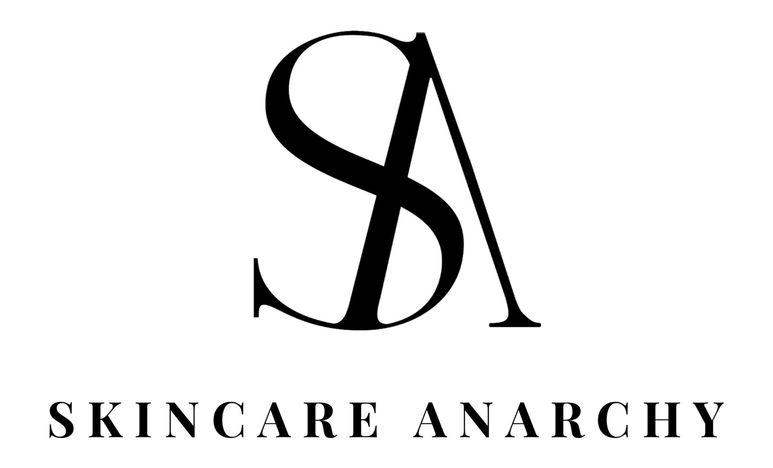 Skincare Anarchy logo featuring a minimalist design, emphasizing the brand's focus on skincare and beauty