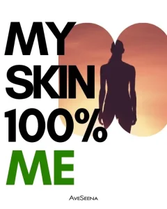 Confident woman with glowing skin, embracing ‘My Skin, 100% Me.