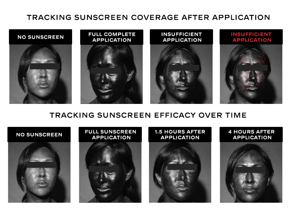 See what your mirror can't show you. UVShield visualizes your sunscreen coverage so you can protect with confidence. Perfect your routine today!
