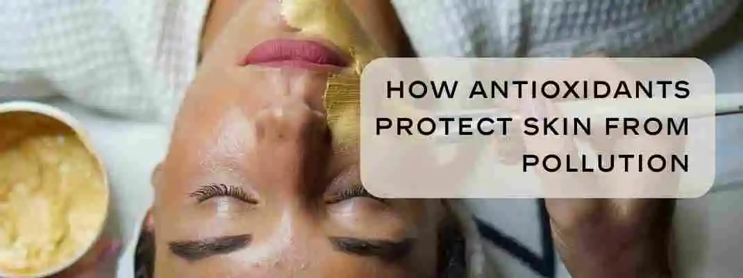 antioxidants, pollution, skincare, premature aging, skin health, free radicals, vitamin C, skin barrier