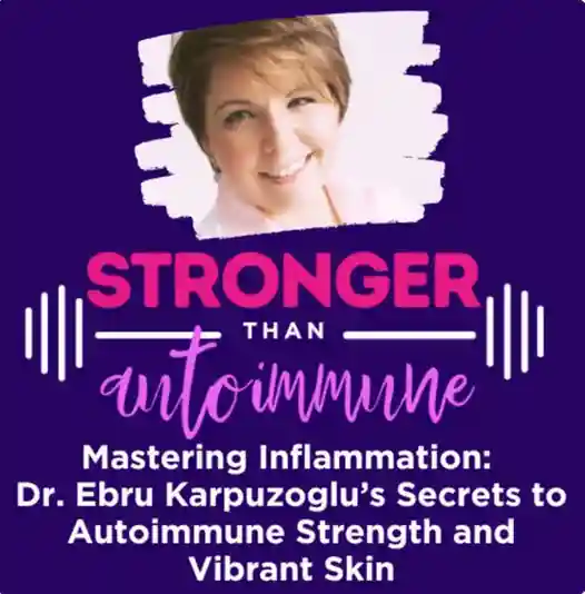 STRONGER THAN AUTOIMMUNE PODCAST DR EBRU My guest is Dr, Ebru Karpuzoglu, a leading immunologist with over 25 years of research, has pioneered discoveries on estrogen’s role in immunity, inflammation, and aging. In 2020, she founded AveSeena, the first skincare brand targeting sensitive skin and inflammaging, blending science with wellness. Featured in InStyle, Glamour, and more, she’s a trusted voice in immune health and longevity. Welcome to the Stronger Than Autoimmune podcast!