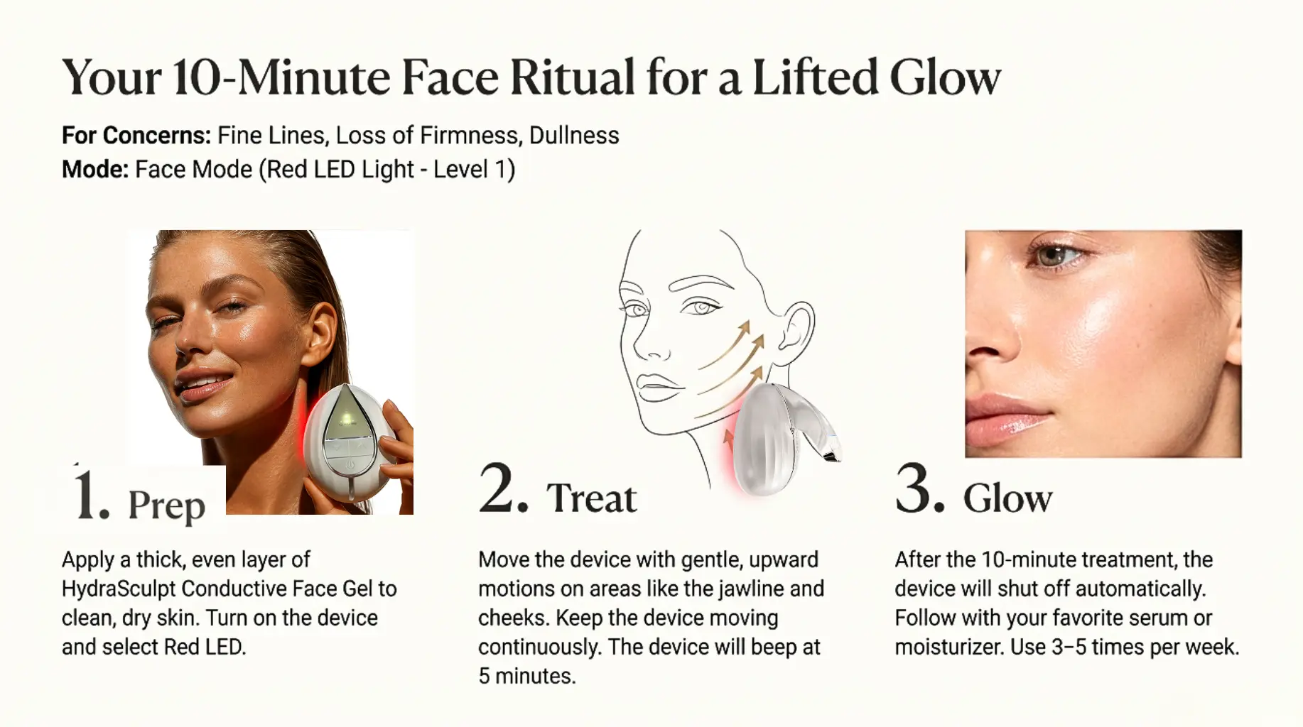 led light how to use on face