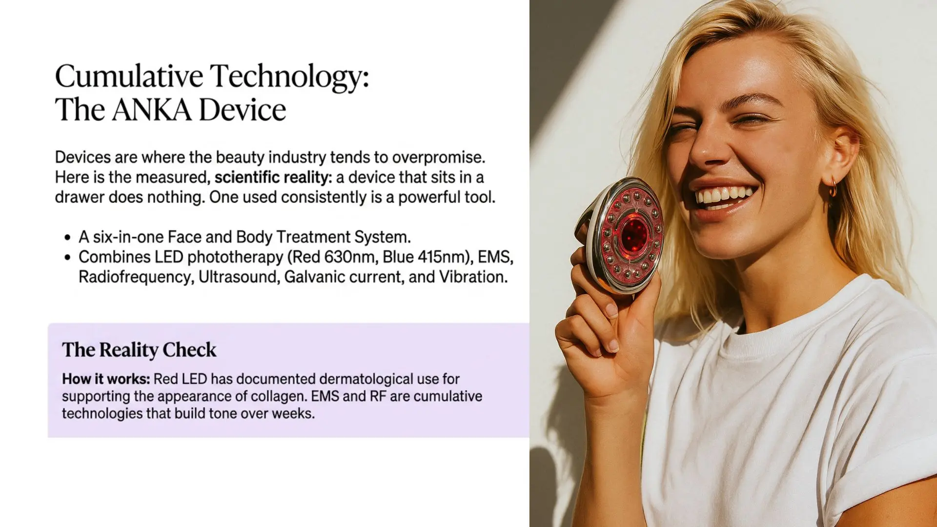 ANKA Face and Body LED Treatment System for firmness and tone