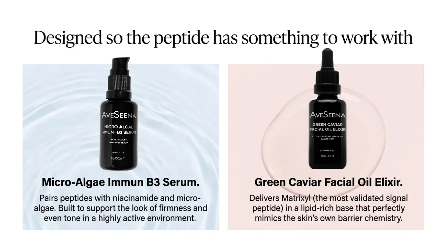 How AveSeena uses peptides in formulas
